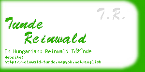 tunde reinwald business card